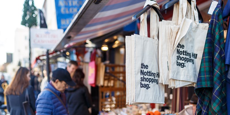 shopping at the Portobello Road Market, London, the United Kingdom